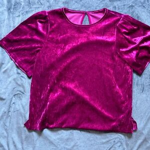 Magenta Velvet Top Size S